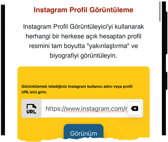 Instagram profil görüntüleme