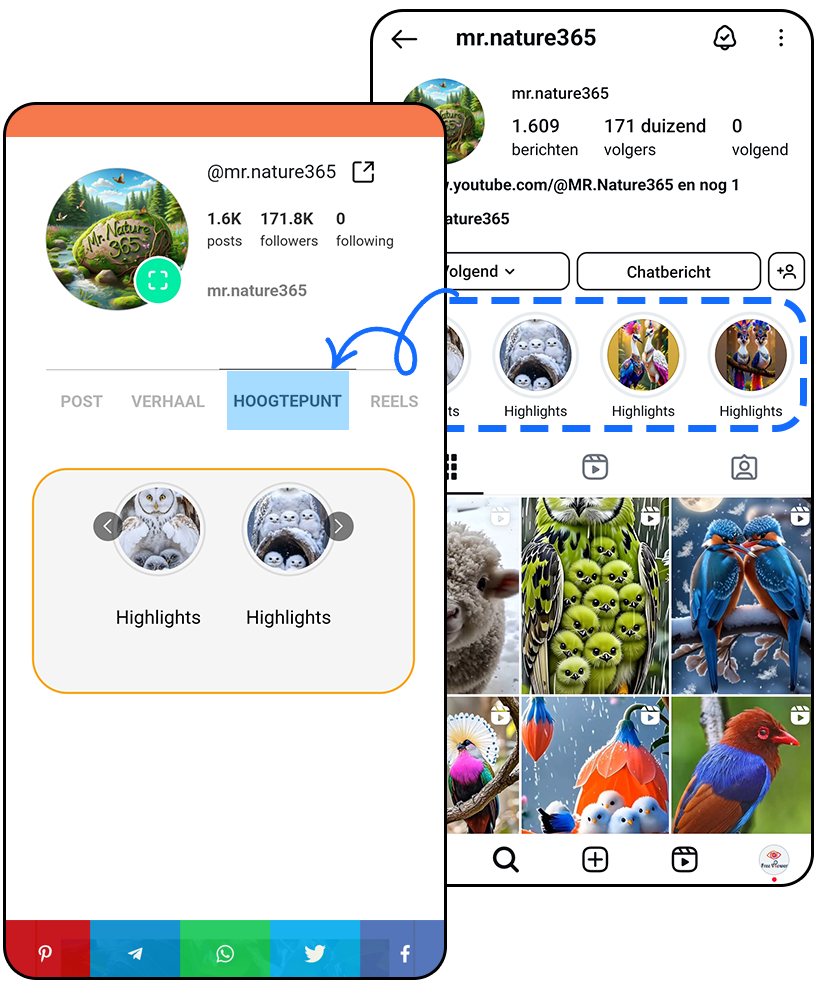 instagram highlights kijkers