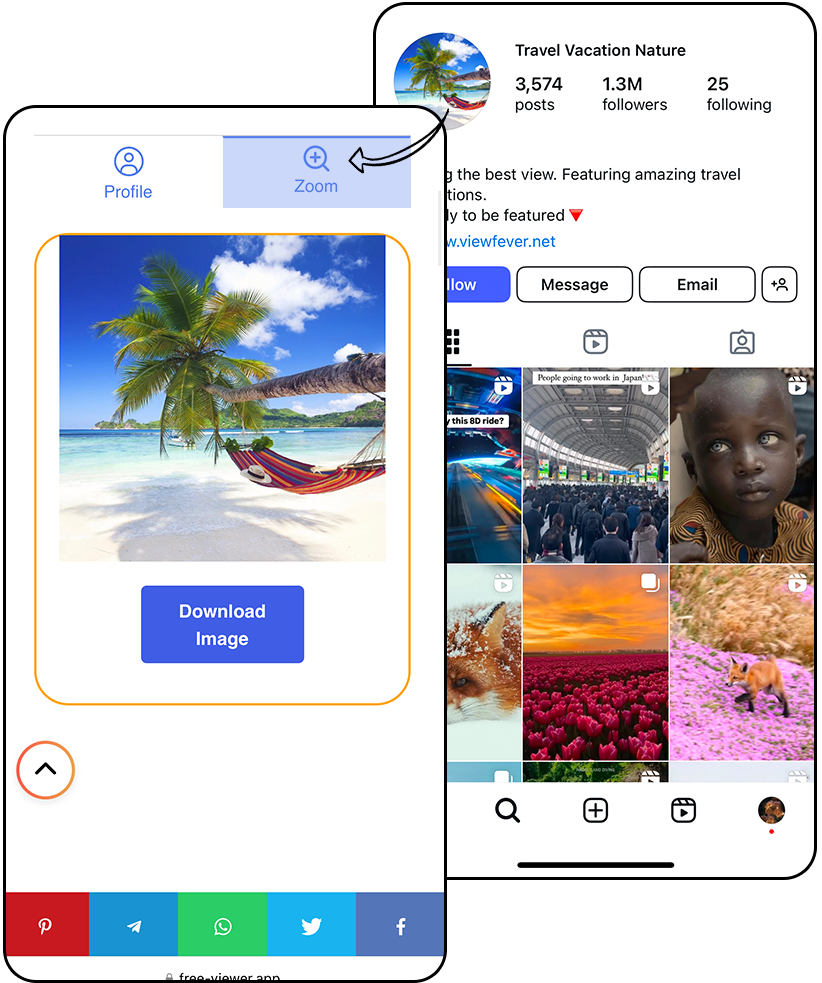 zoom instagram profile picture
