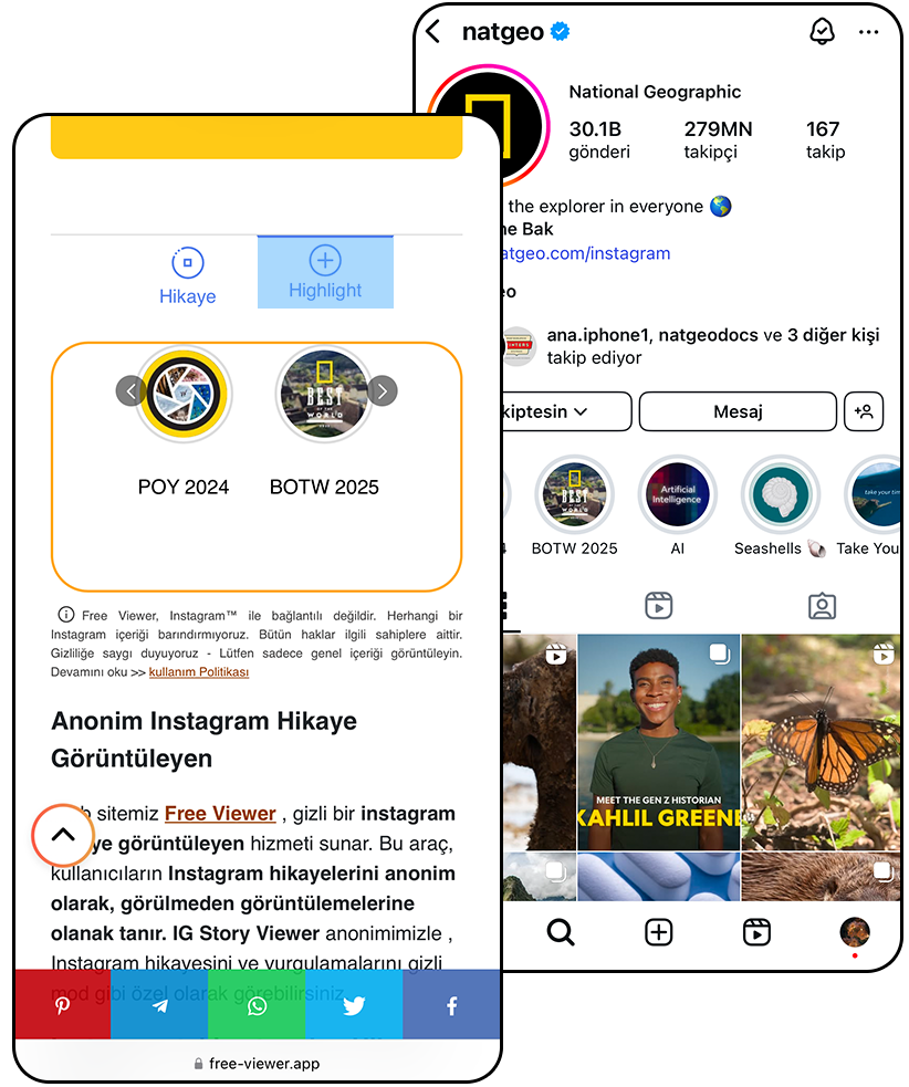Instagram Highlight Görüntüleyen
